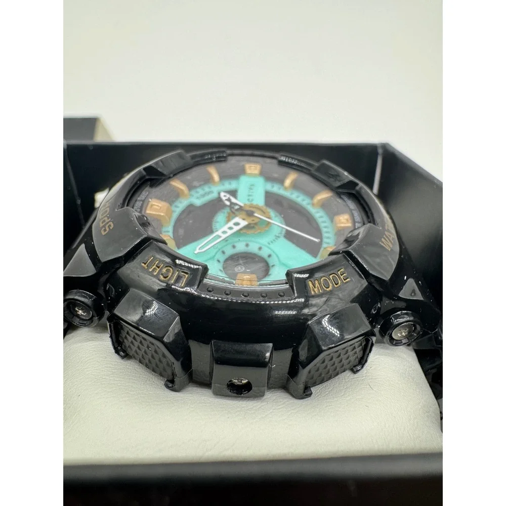 Activa Pixel X Invicta Digital Unisex Resin Teal Gold Dial Analog Digital 50mm